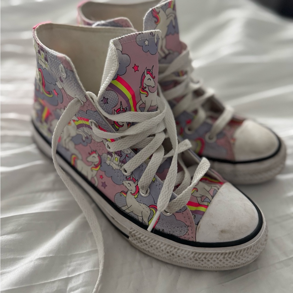 Converse Unicorn High-Top Sneakers - Pink and White